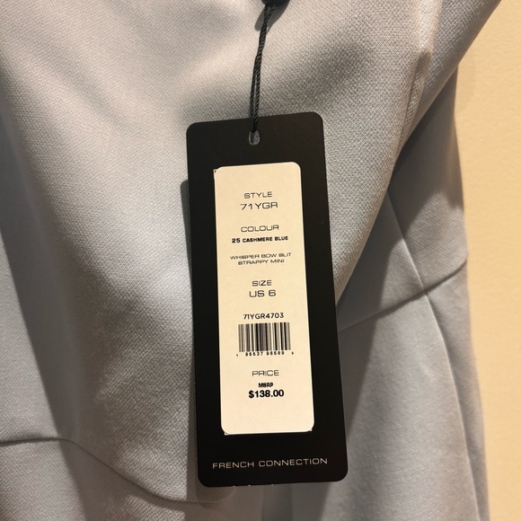 French Connection Light Blue Mini Dress NWT - Picture 6 of 7